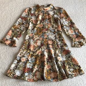 Zara floral printed mini dress S